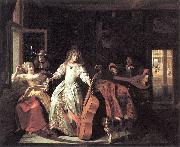 Pieter de Hooch A Musical Conversation oil on canvas